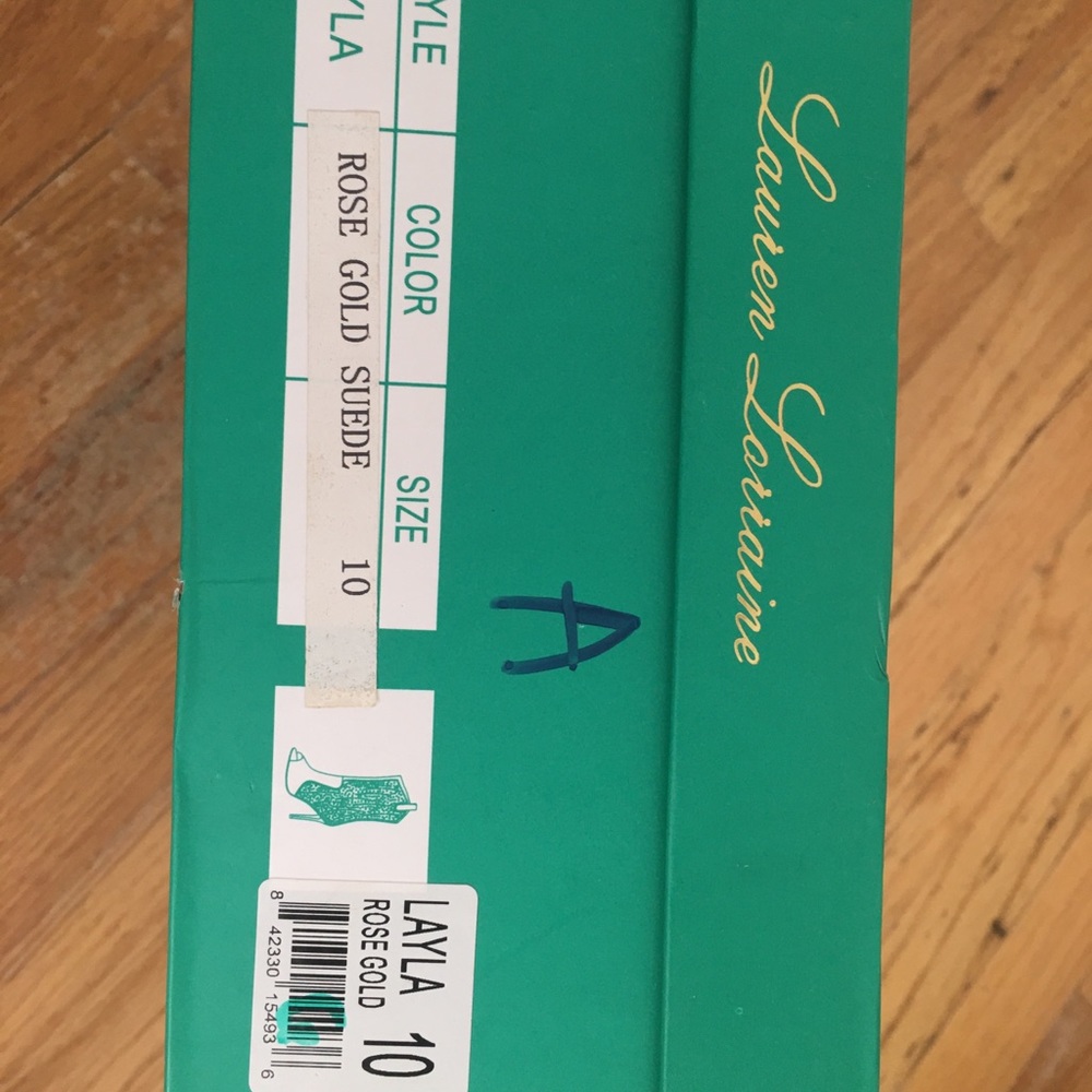 Rose Gold Suede Heel Boots - Picture 3 of 3